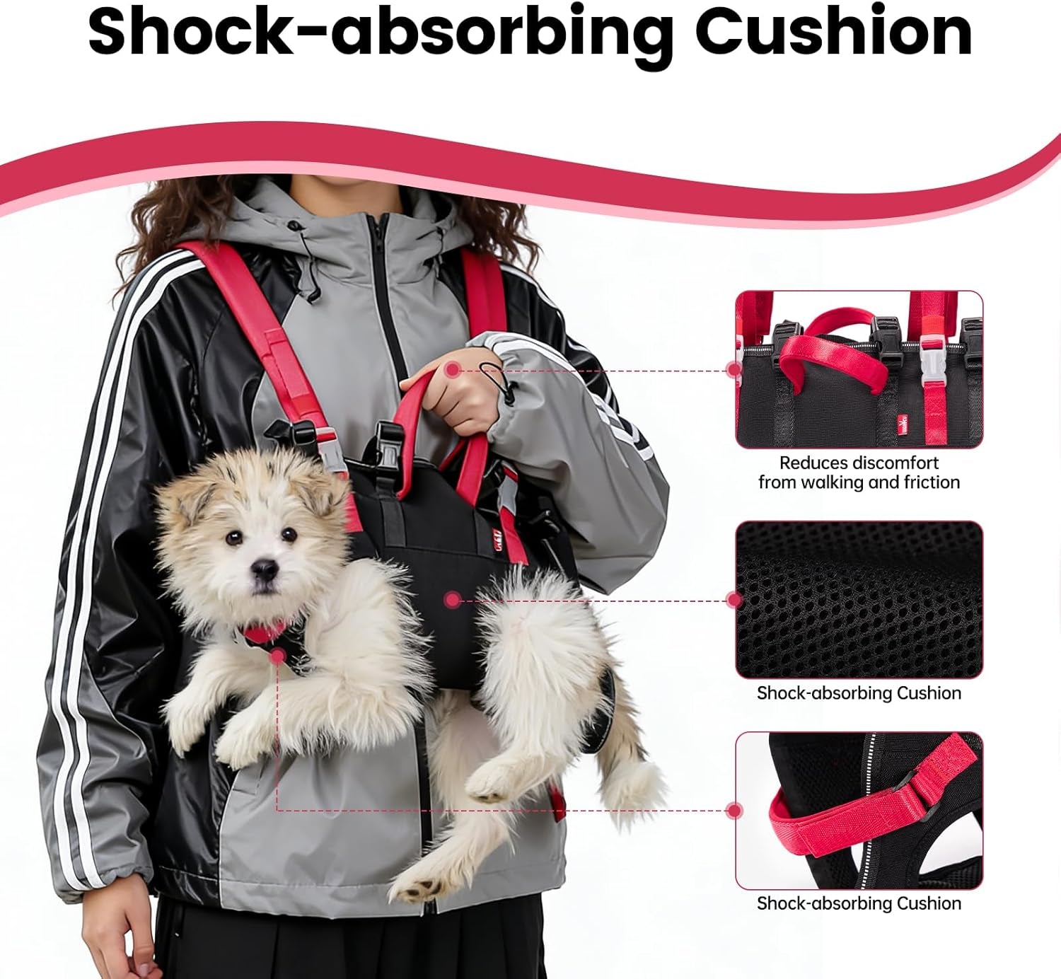 Dog Emergency Rescue Sling - Lightweight Packable Lift Harness with Handle - Safe Transport for Small Medium Dogs - Ideal for Hiking Skiing（18.5-29.5Lbs）