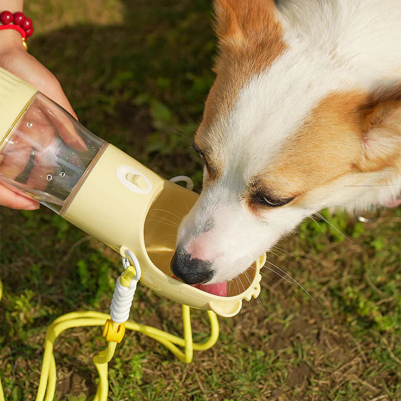 Ultimate 2-in-1 Portable Dog Water Bottle & Food Container - Leak-Proof Drinking Bowl for Dogs and Cats, Perfect for Outdoor Adventures!