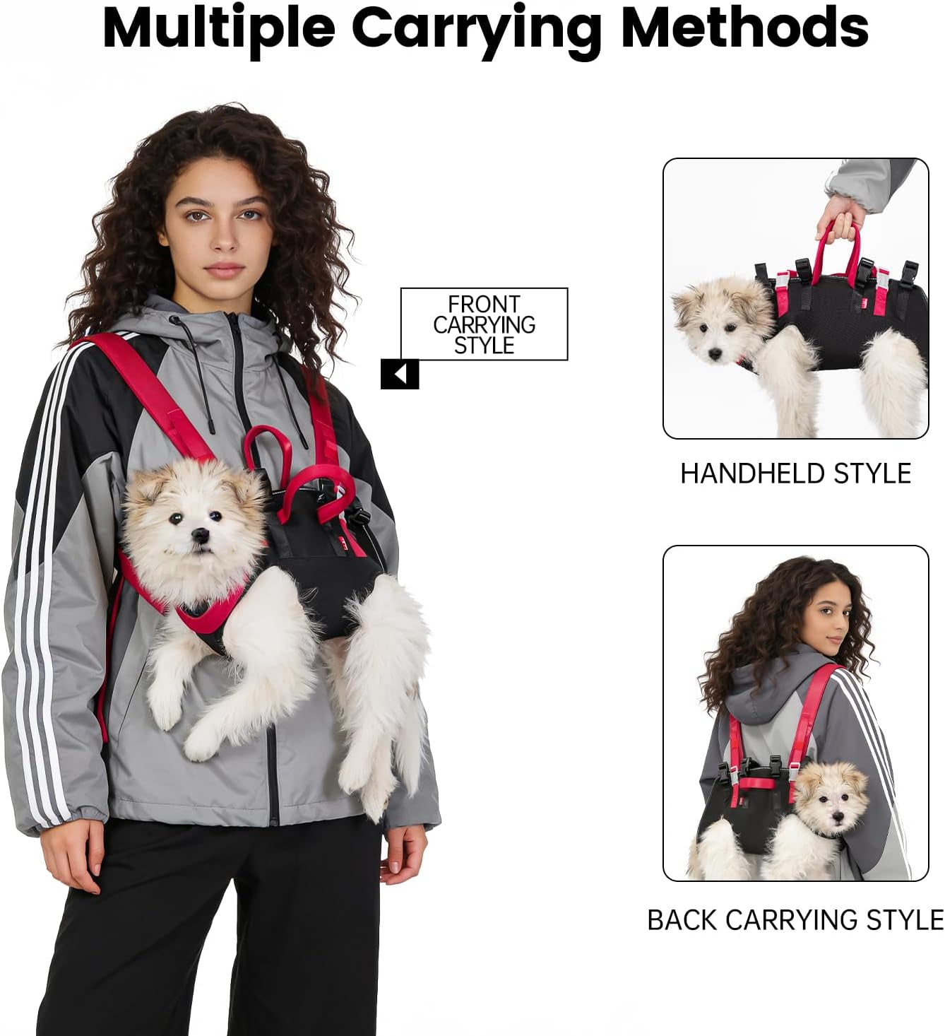 Dog Emergency Rescue Sling - Lightweight Packable Lift Harness with Handle - Safe Transport for Small Medium Dogs - Ideal for Hiking Skiing（18.5-29.5Lbs）