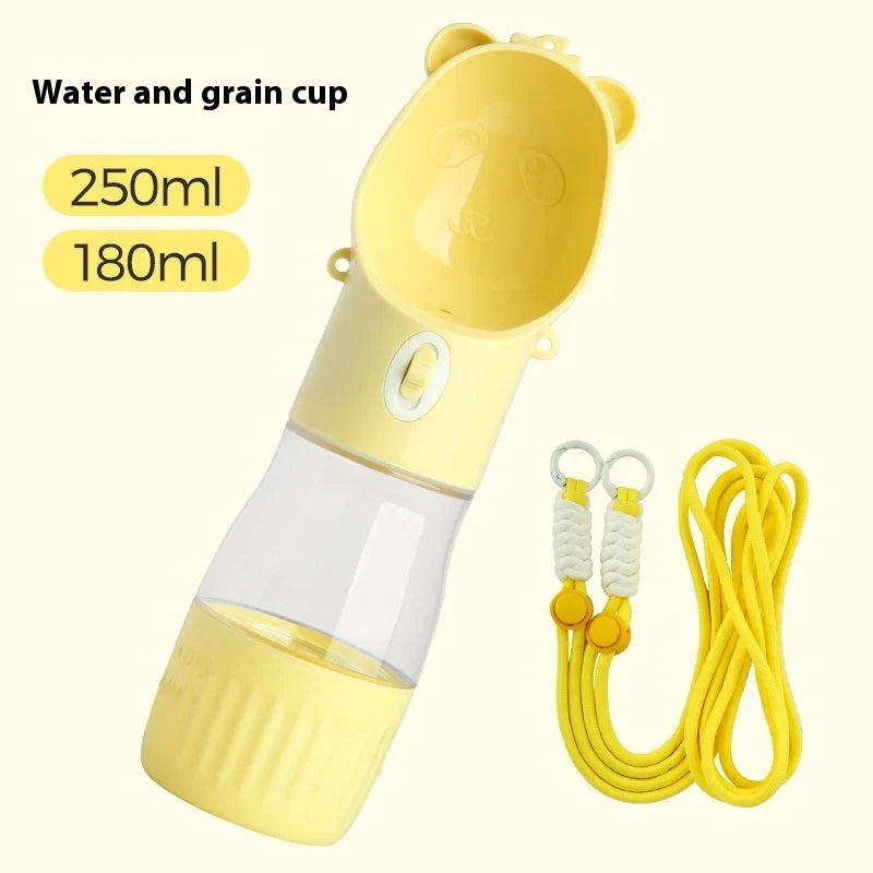 Ultimate 2-in-1 Portable Dog Water Bottle & Food Container - Leak-Proof Drinking Bowl for Dogs and Cats, Perfect for Outdoor Adventures!