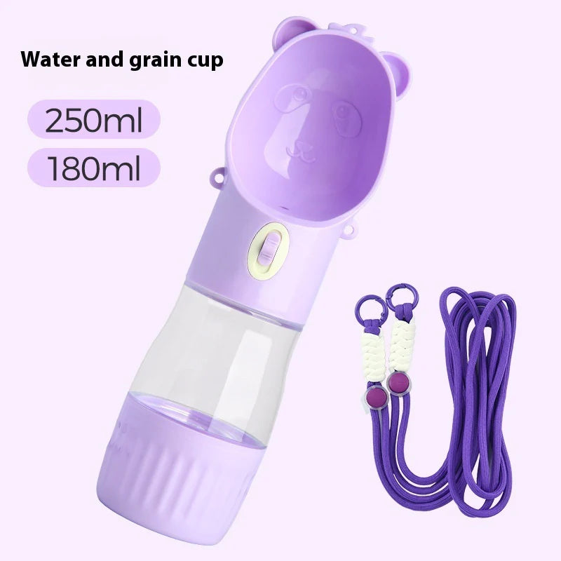 Ultimate 2-in-1 Portable Dog Water Bottle & Food Container - Leak-Proof Drinking Bowl for Dogs and Cats, Perfect for Outdoor Adventures!