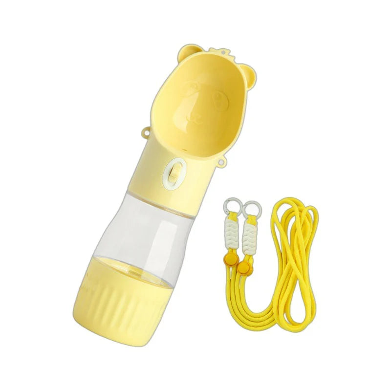 Ultimate 2-in-1 Portable Dog Water Bottle & Food Container - Leak-Proof Drinking Bowl for Dogs and Cats, Perfect for Outdoor Adventures!