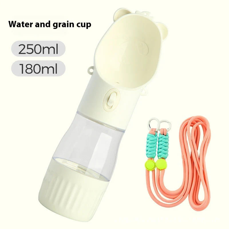 Ultimate 2-in-1 Portable Dog Water Bottle & Food Container - Leak-Proof Drinking Bowl for Dogs and Cats, Perfect for Outdoor Adventures!